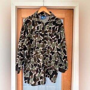 Adidas  originals Green Camouflage  fleece zip up    Size M  Jacket